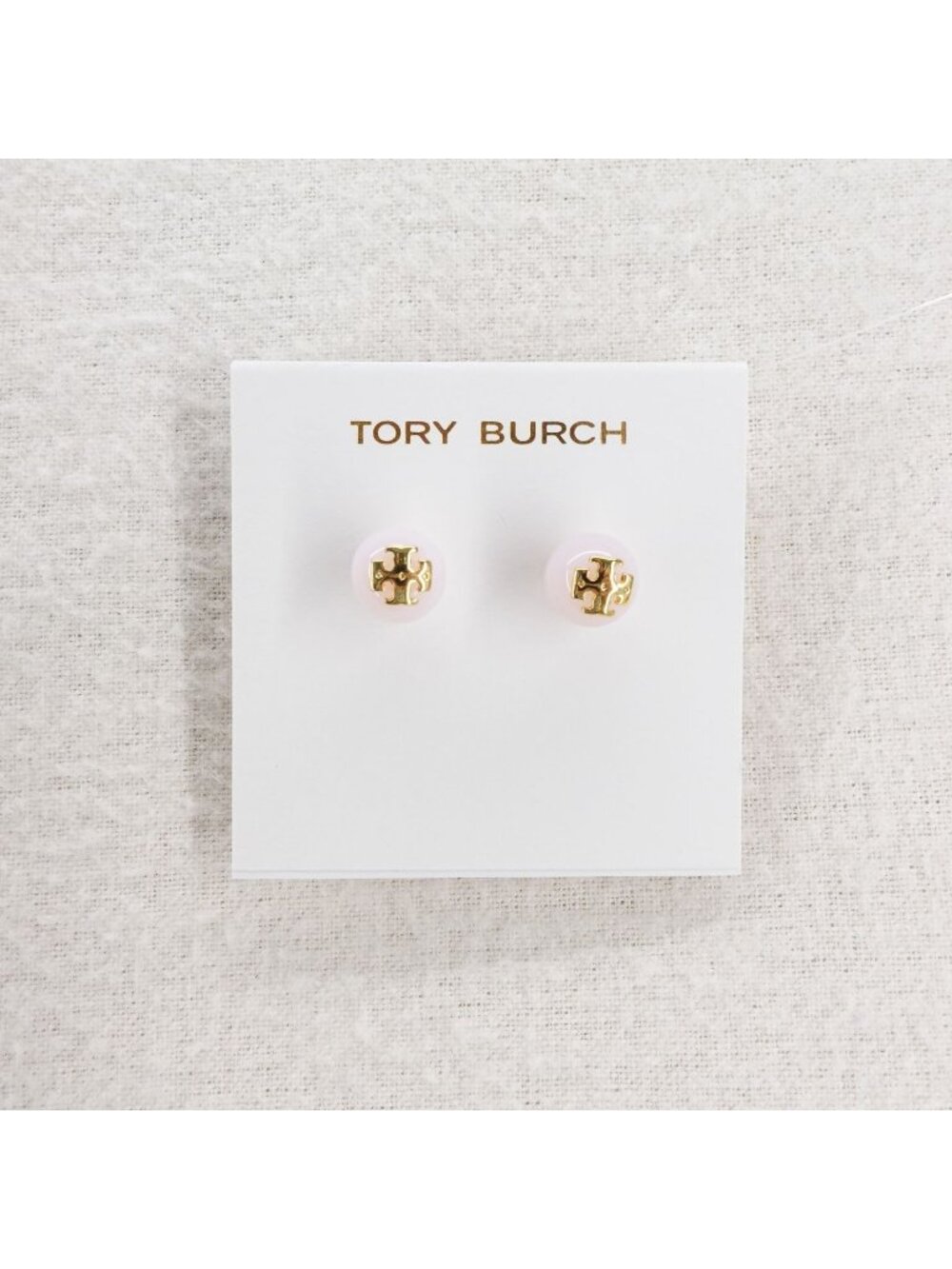 Tory Burch Kira Pearl Stud Earrings Pink OS